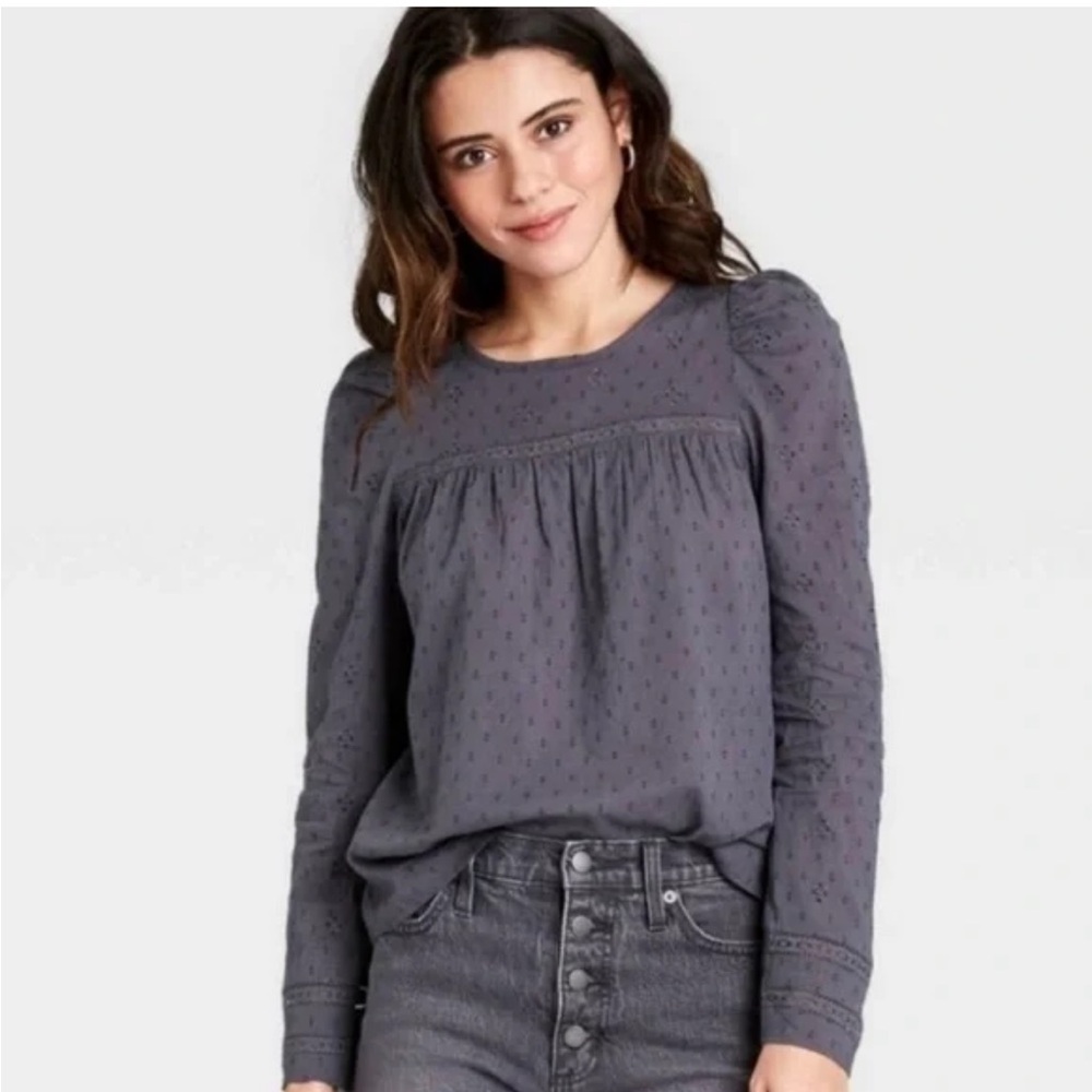 NWOT Universal Thread Lavender Eyelet Blouse